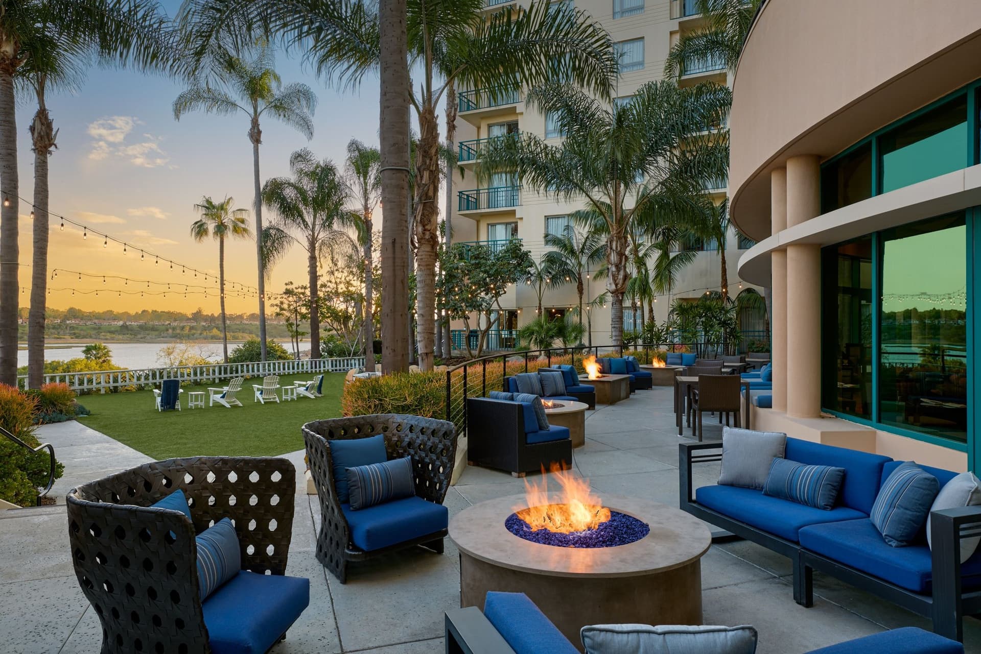 Covered patio with ocean view