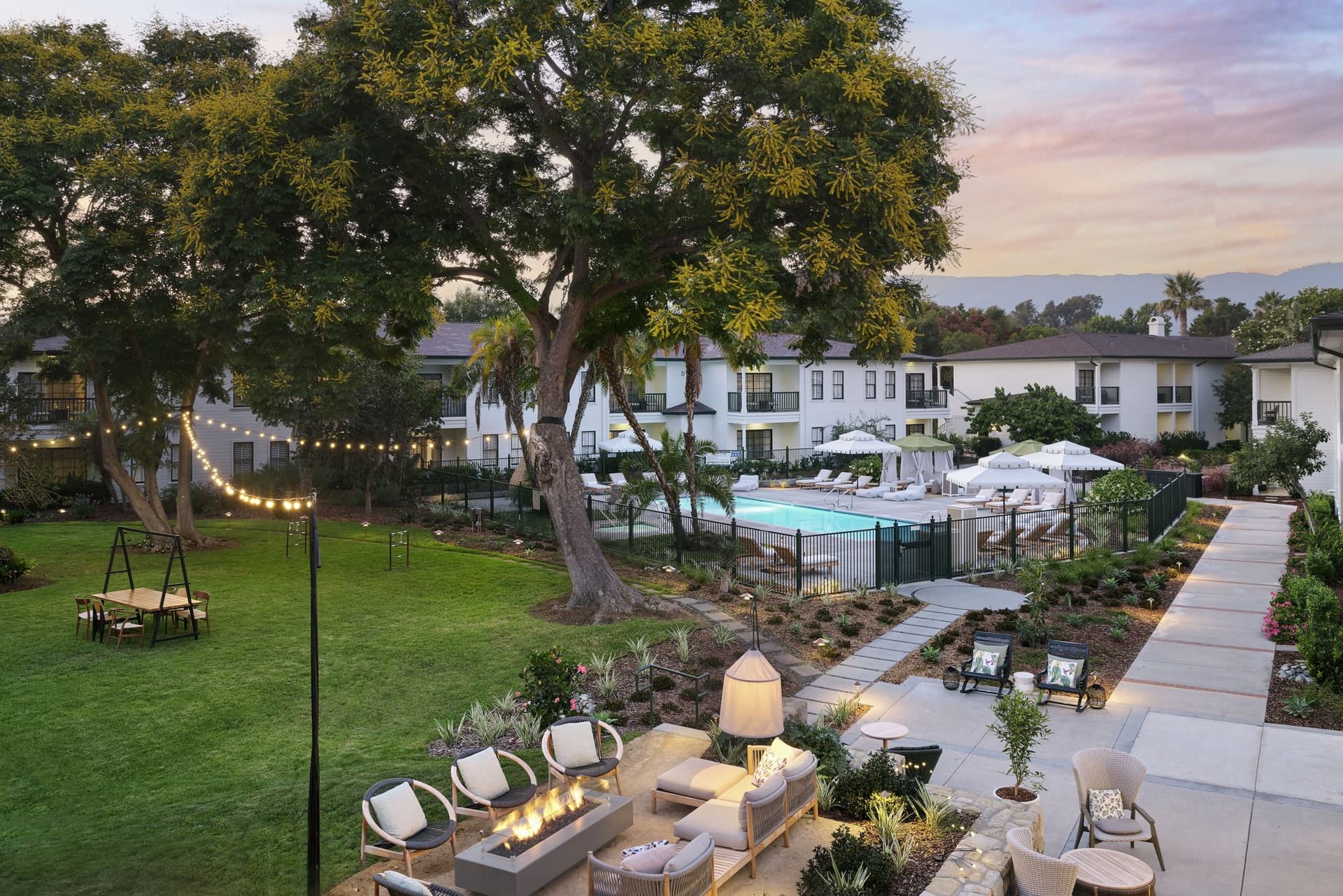 Covered patio with ocean view