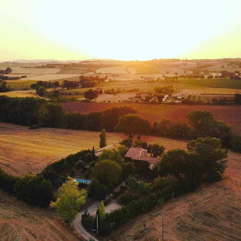 Aerial view of property