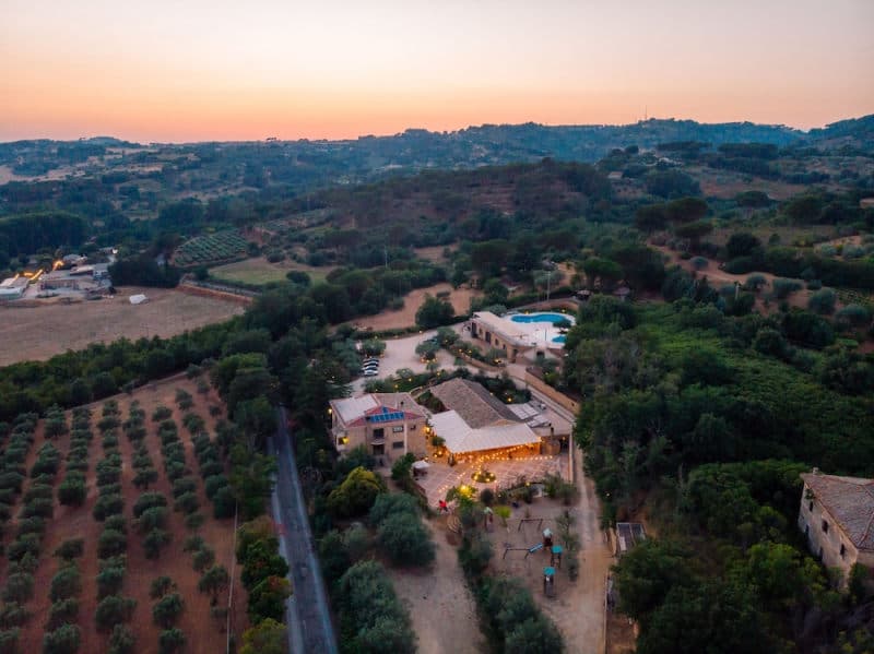 Aerial view of property