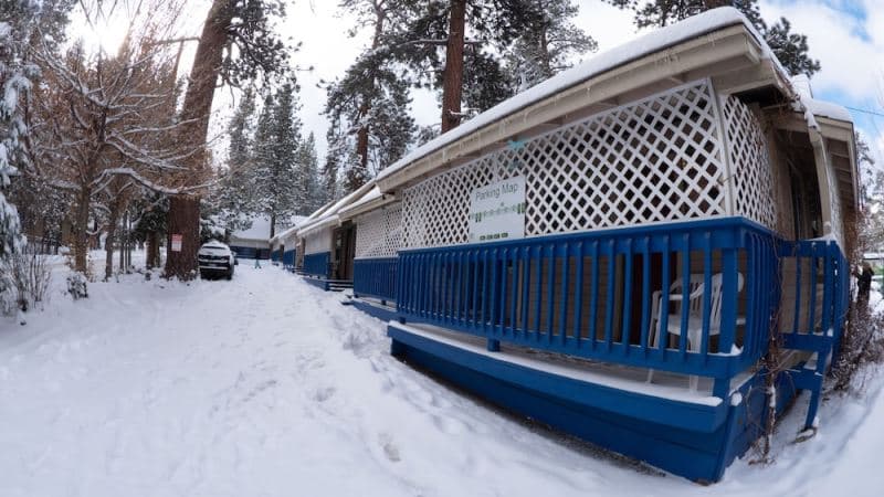Night scene with hammock