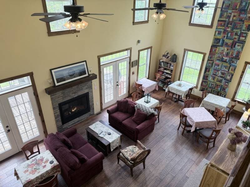 Aerial view of property