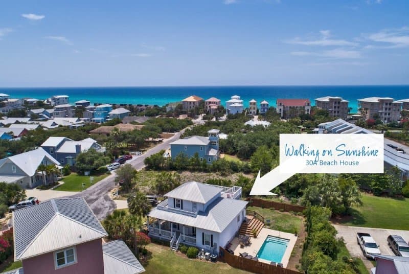 Aerial view of property