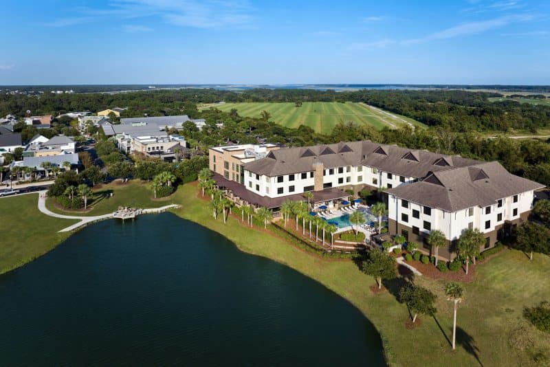 Aerial view of property