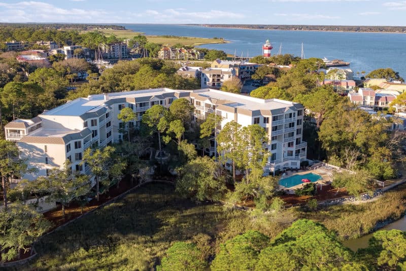 Aerial view of property