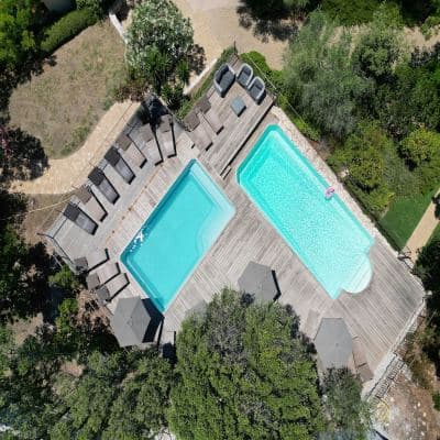 Aerial view of property