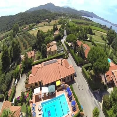 Aerial view of property