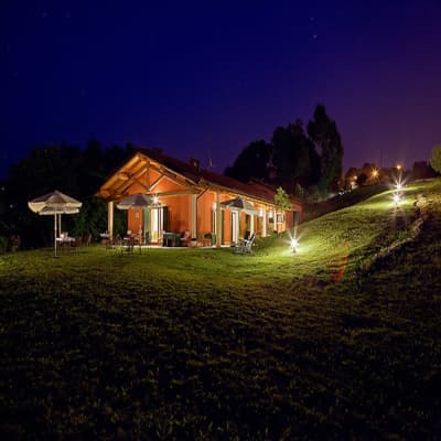 Night scene with hammock