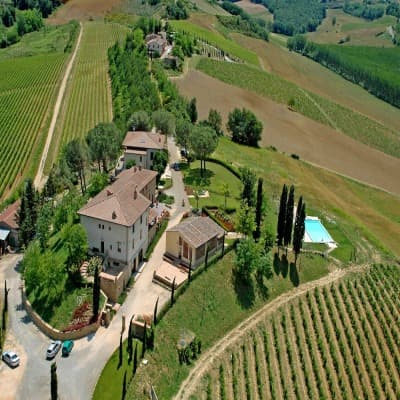 Aerial view of property