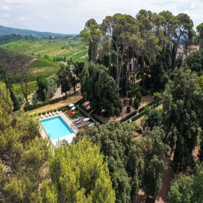 Aerial view of property