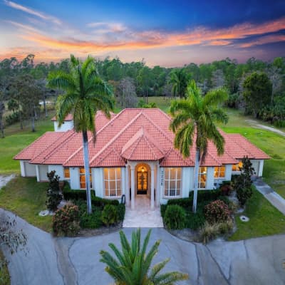 Aerial view of property