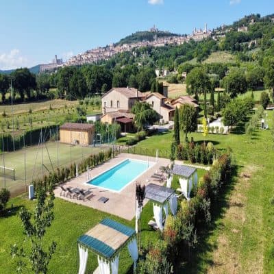 Aerial view of property