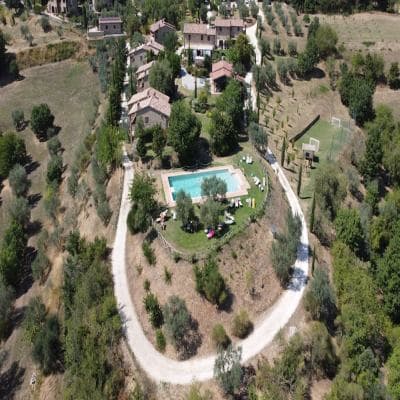 Aerial view of property