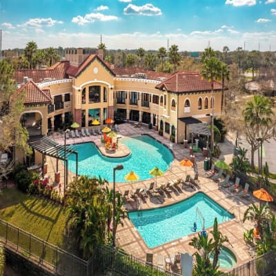 Aerial view of property