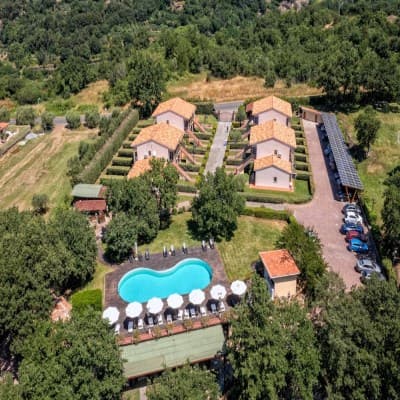Aerial view of property