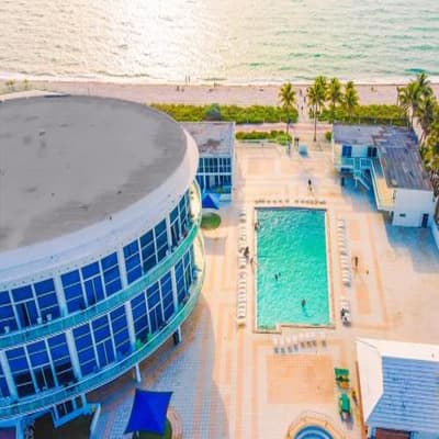 Aerial view of property