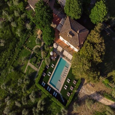 Aerial view of property
