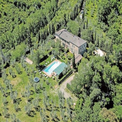 Aerial view of property