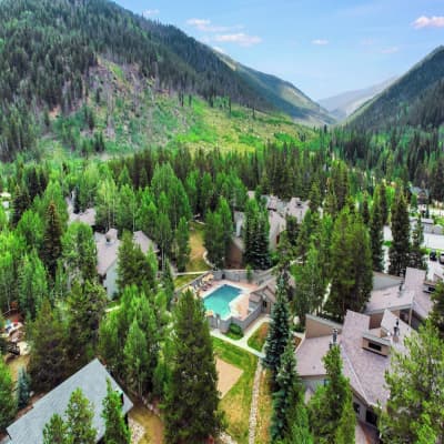Aerial view of property