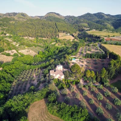 Aerial view of property