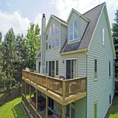Aerial view of property