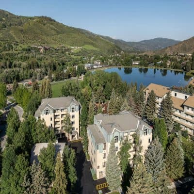 Aerial view of property