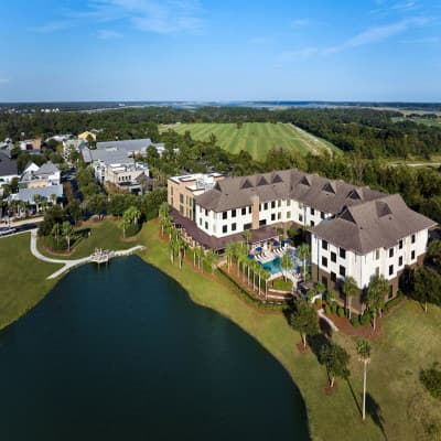 Aerial view of property