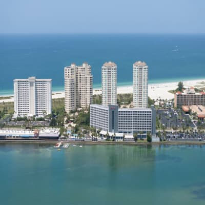 Aerial view of property
