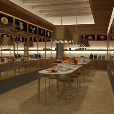Night scene with hammock