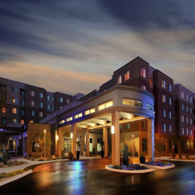 Night scene with hammock