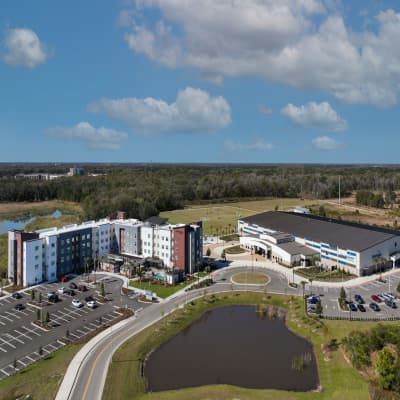 Aerial view of property