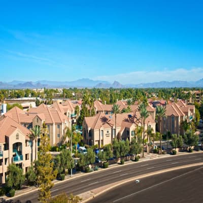 Aerial view of property