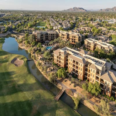 Aerial view of property
