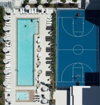Aerial view of property