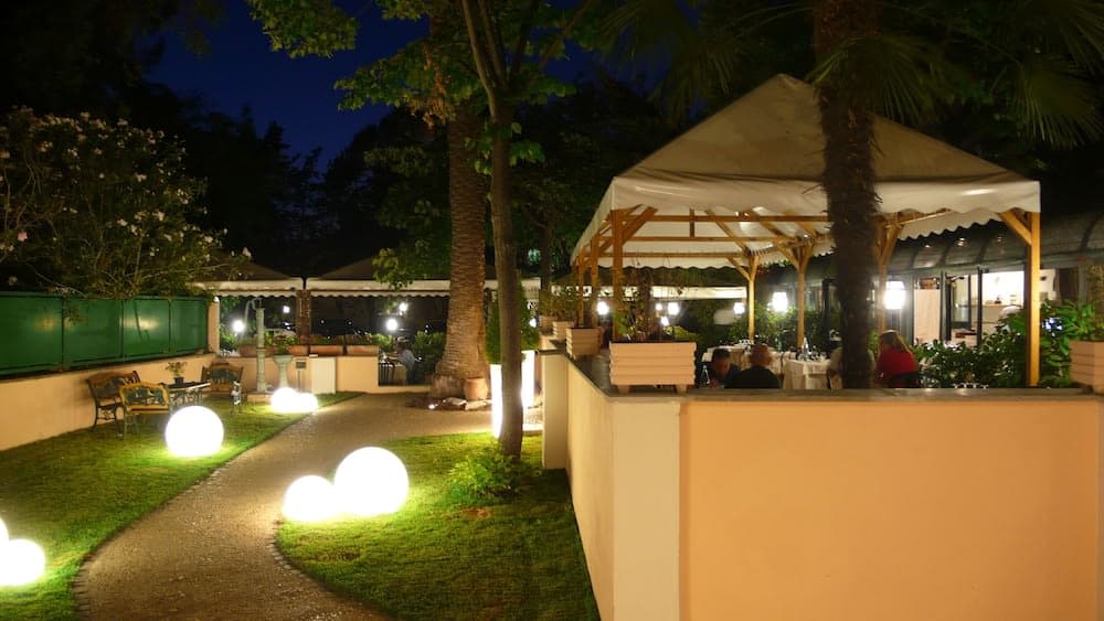 Covered patio with ocean view