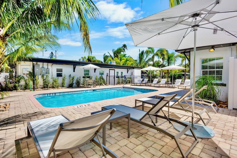 Covered patio with ocean view