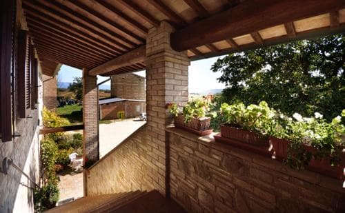 Covered patio with ocean view