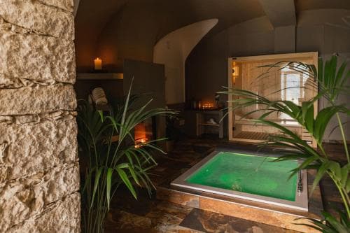 Covered patio with ocean view