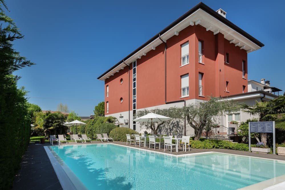 Covered patio with ocean view