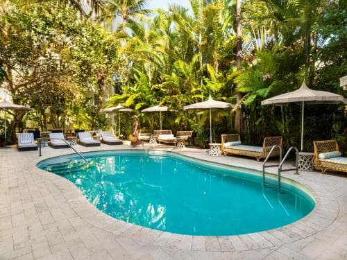 Covered patio with ocean view
