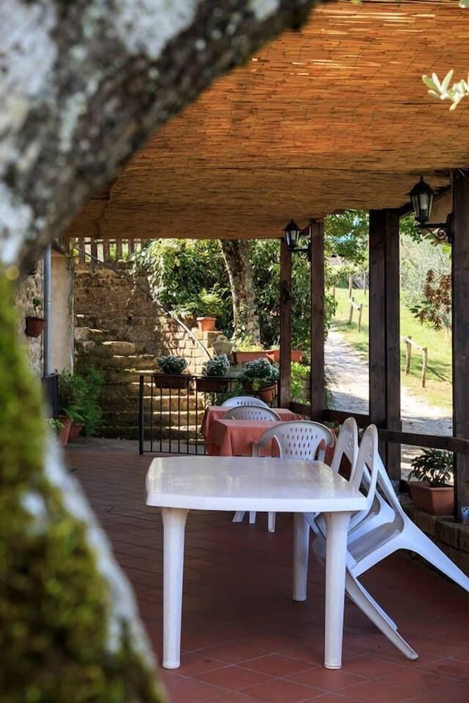 Covered patio with ocean view