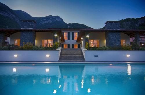 Covered patio with ocean view