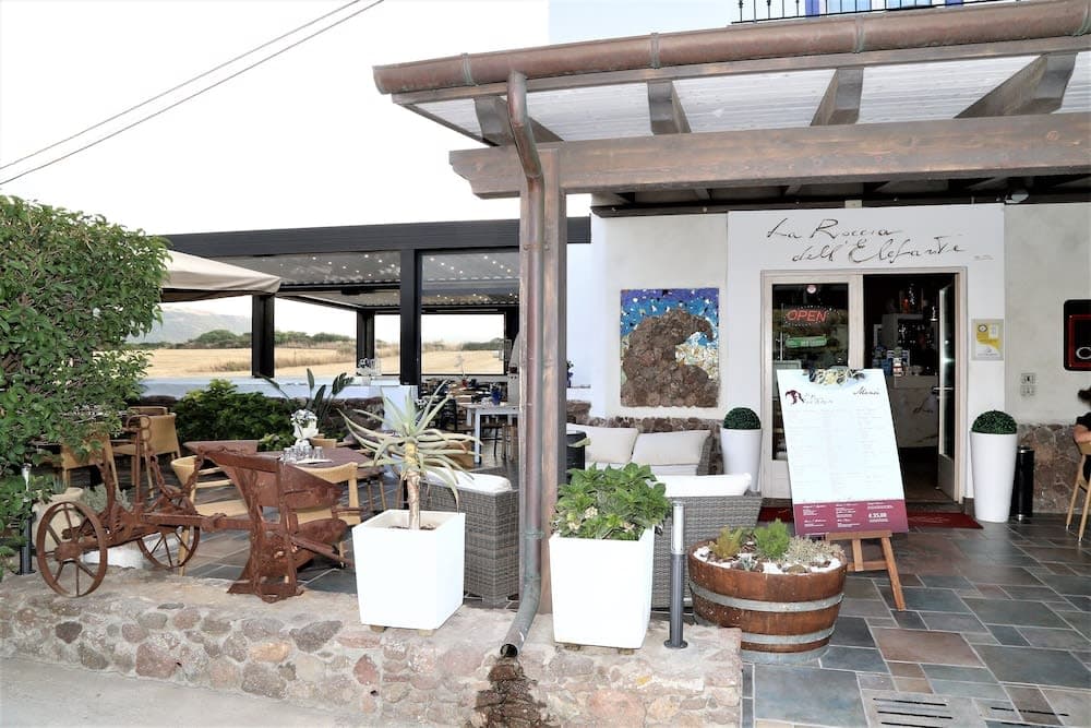 Covered patio with ocean view