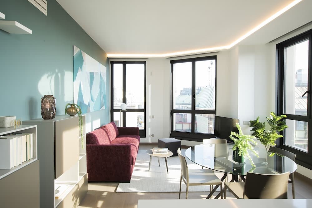 Covered patio with ocean view