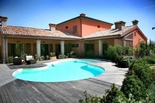 Covered patio with ocean view
