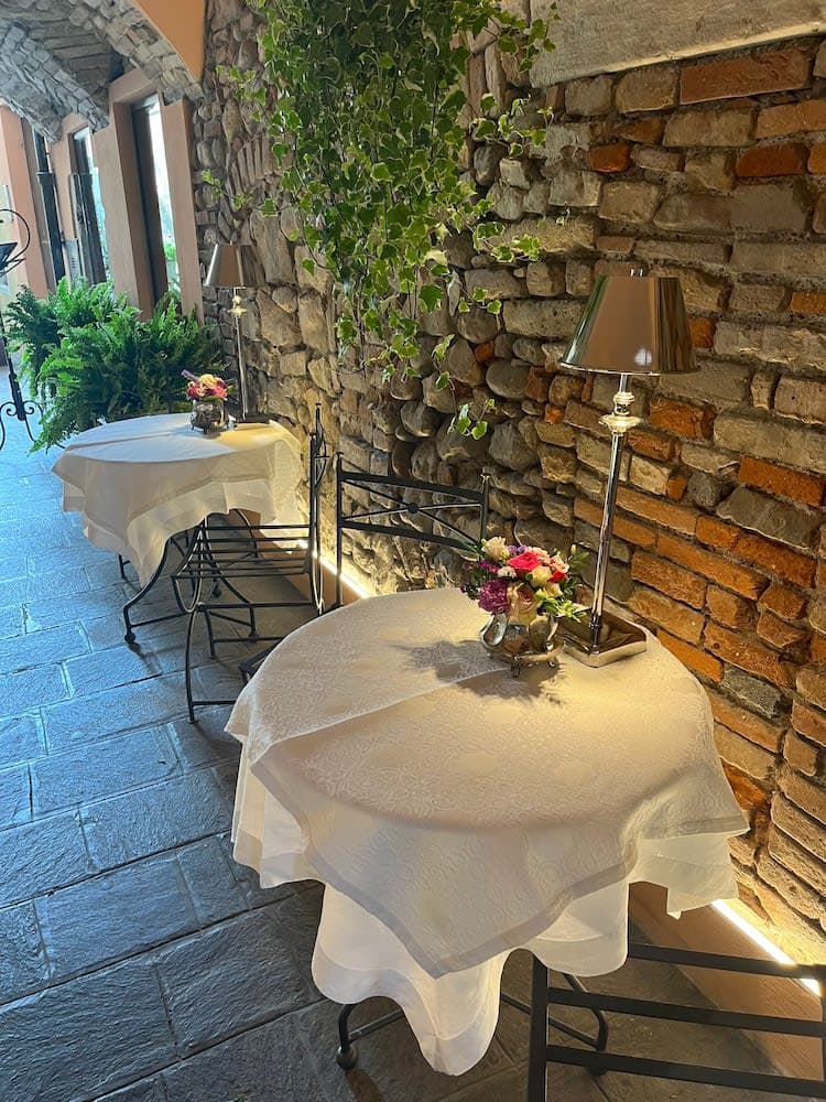 Covered patio with ocean view