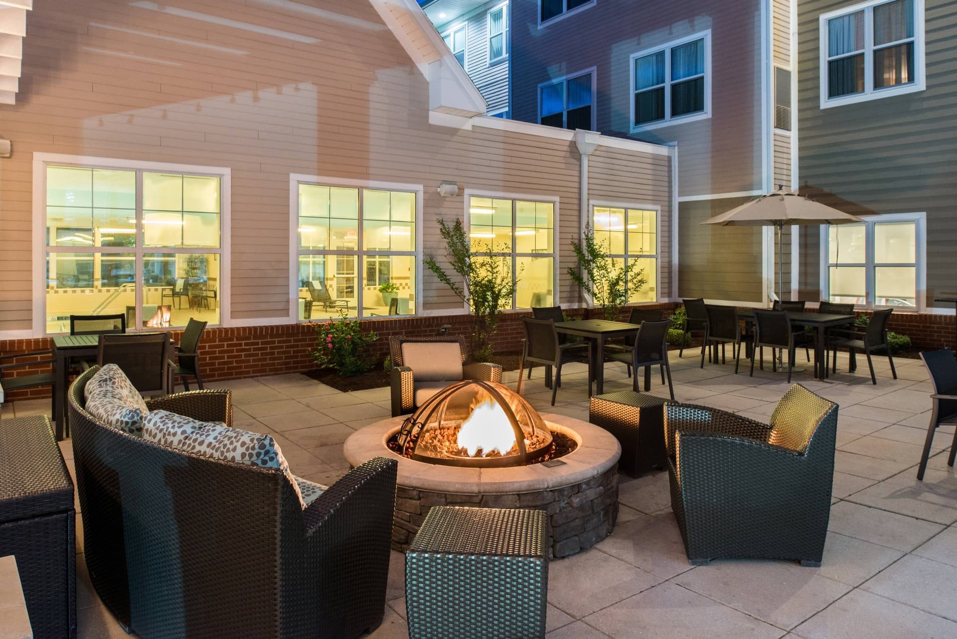 Covered patio with ocean view