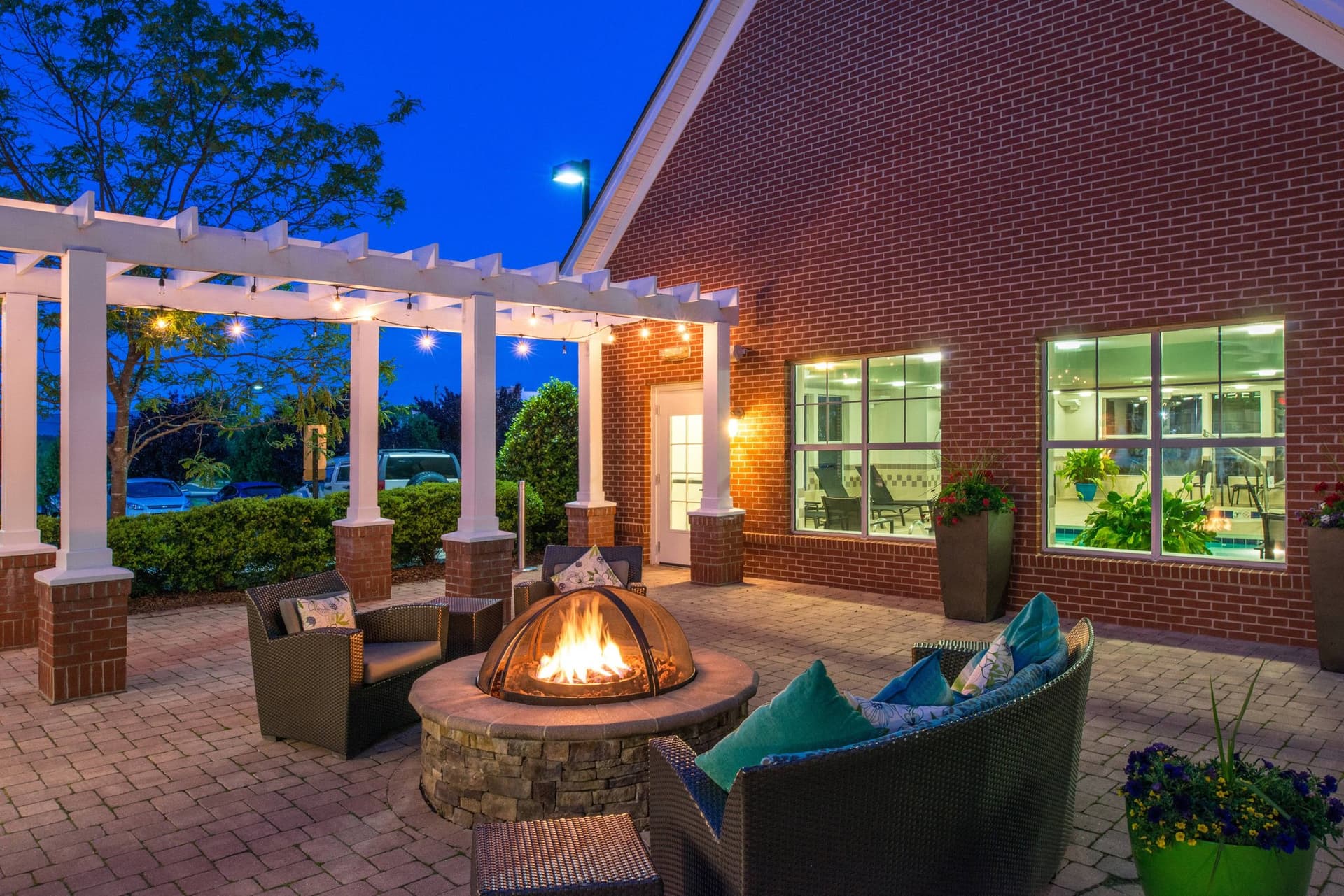 Covered patio with ocean view