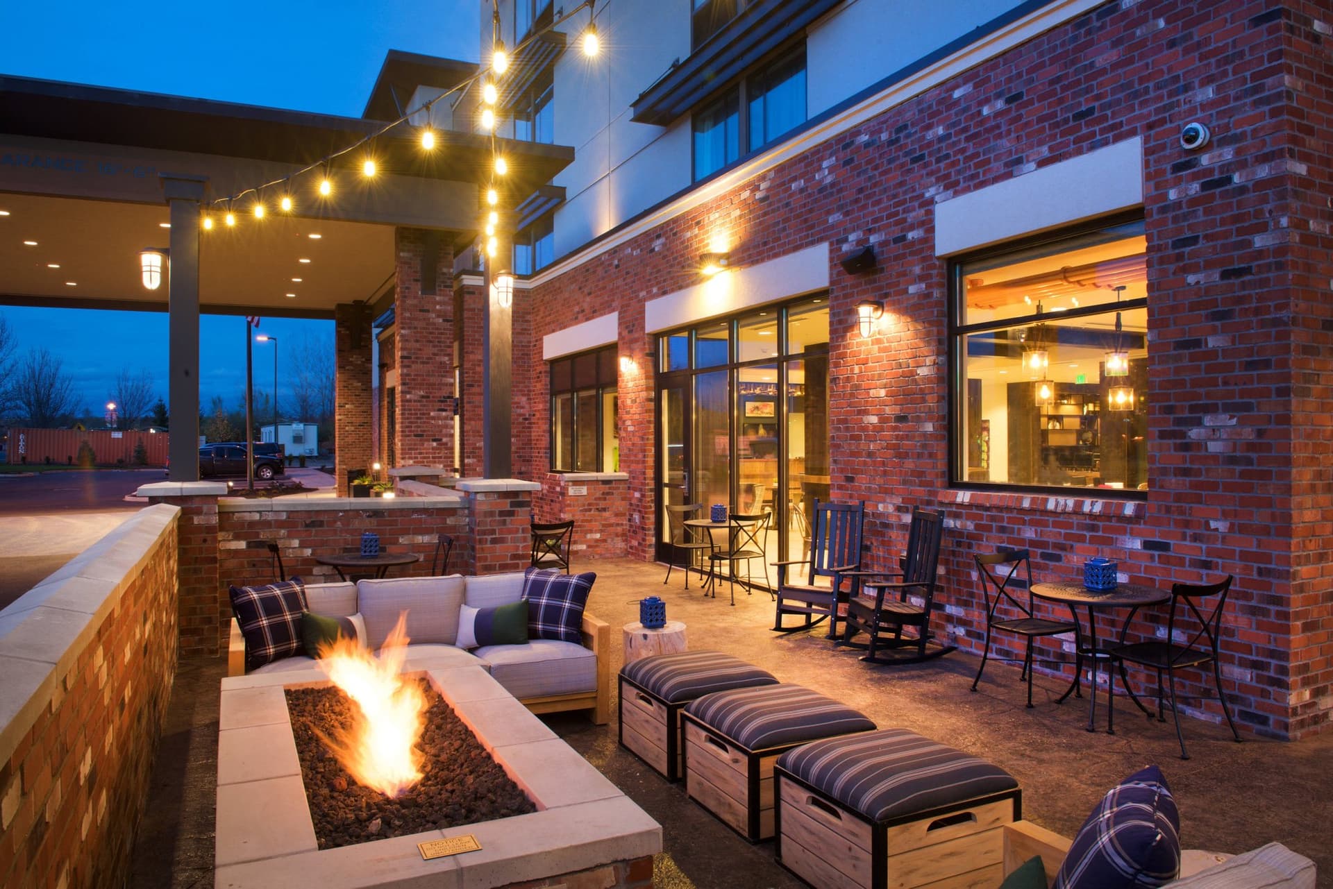 Covered patio with ocean view