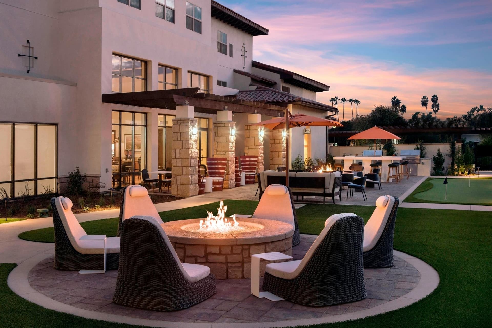 Covered patio with ocean view